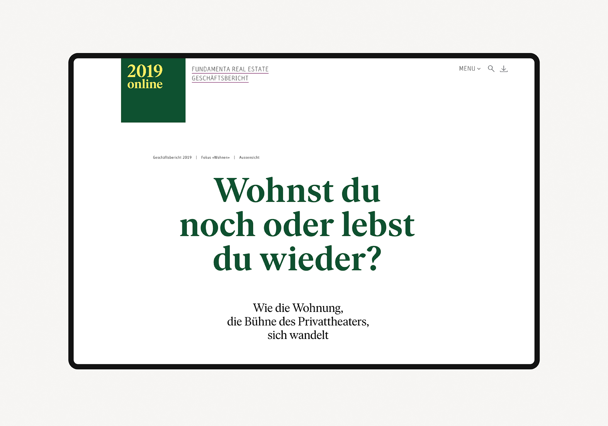 Website Online Storytelling
