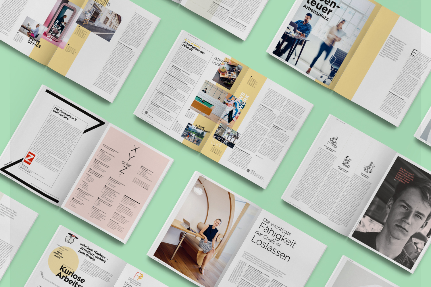 Magazin Bauen und Wohnen Editorial Design New Work