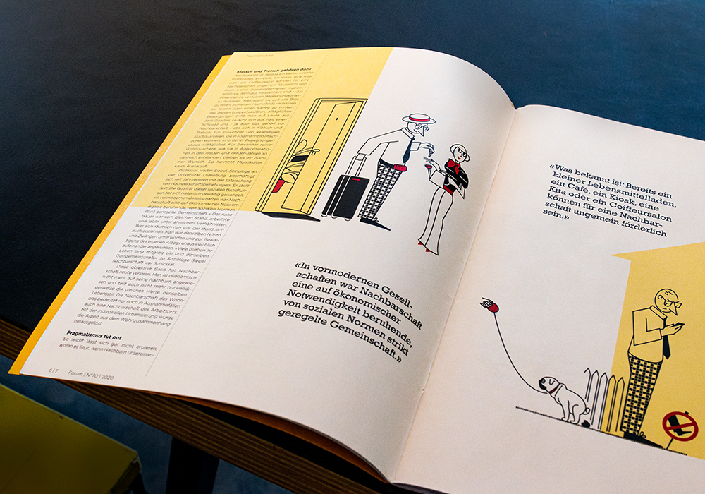 Magazin Bauen und Wohnen Editorial Design Illustration 