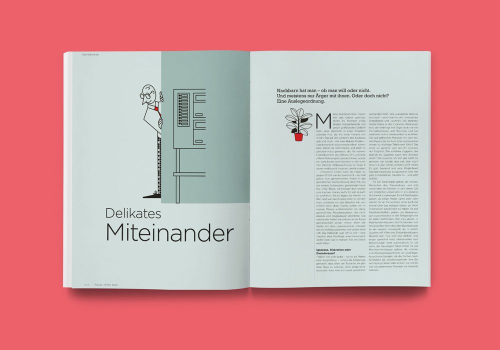 Magazine Wohnen und Bauen Illustration